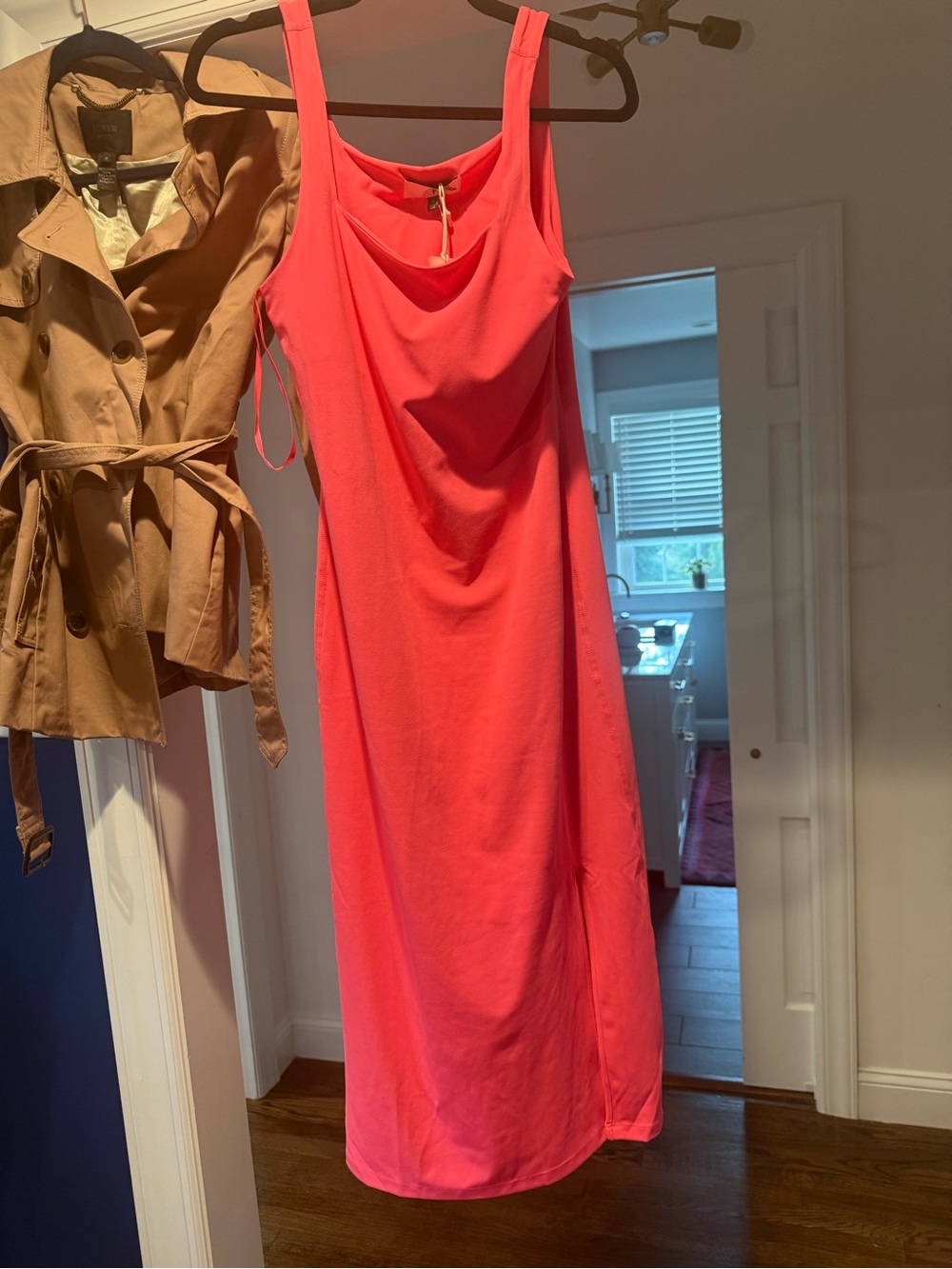 NWT Anthropologie Daily practice Women’s Coral Pink Sleeveless Dress medium